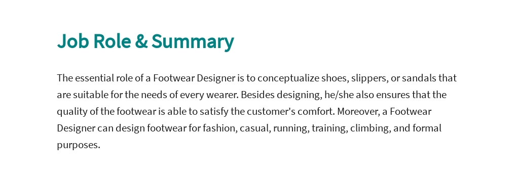 Free Footwear Designer Job Ad/Description Template 2.jpe