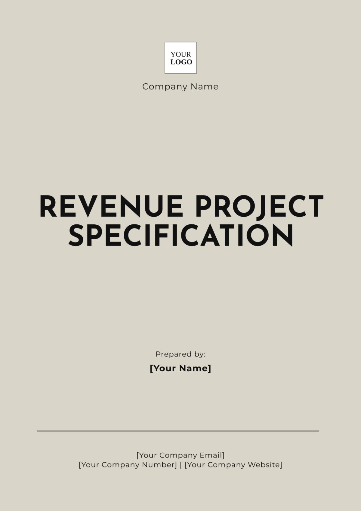 Revenue Project Specification Template - Edit Online & Download