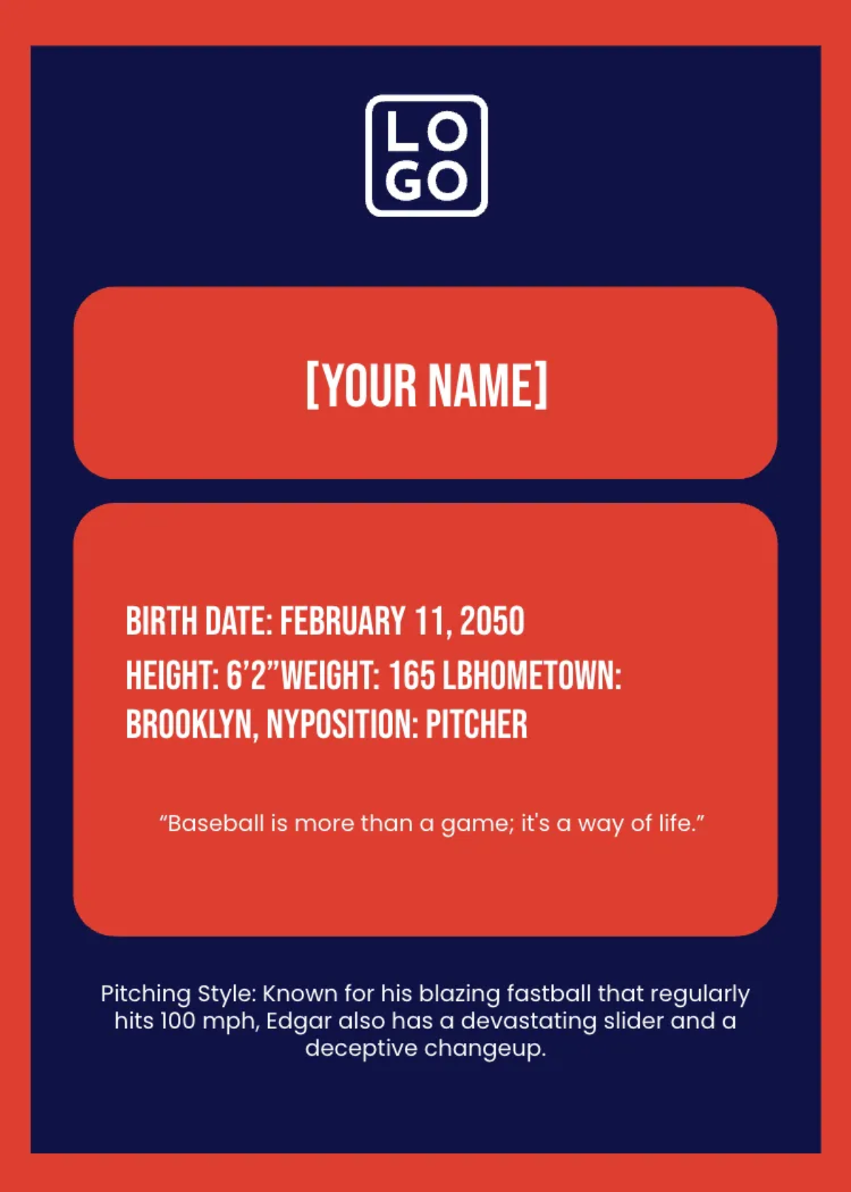 Free Vintage Baseball Card Template to Edit Online