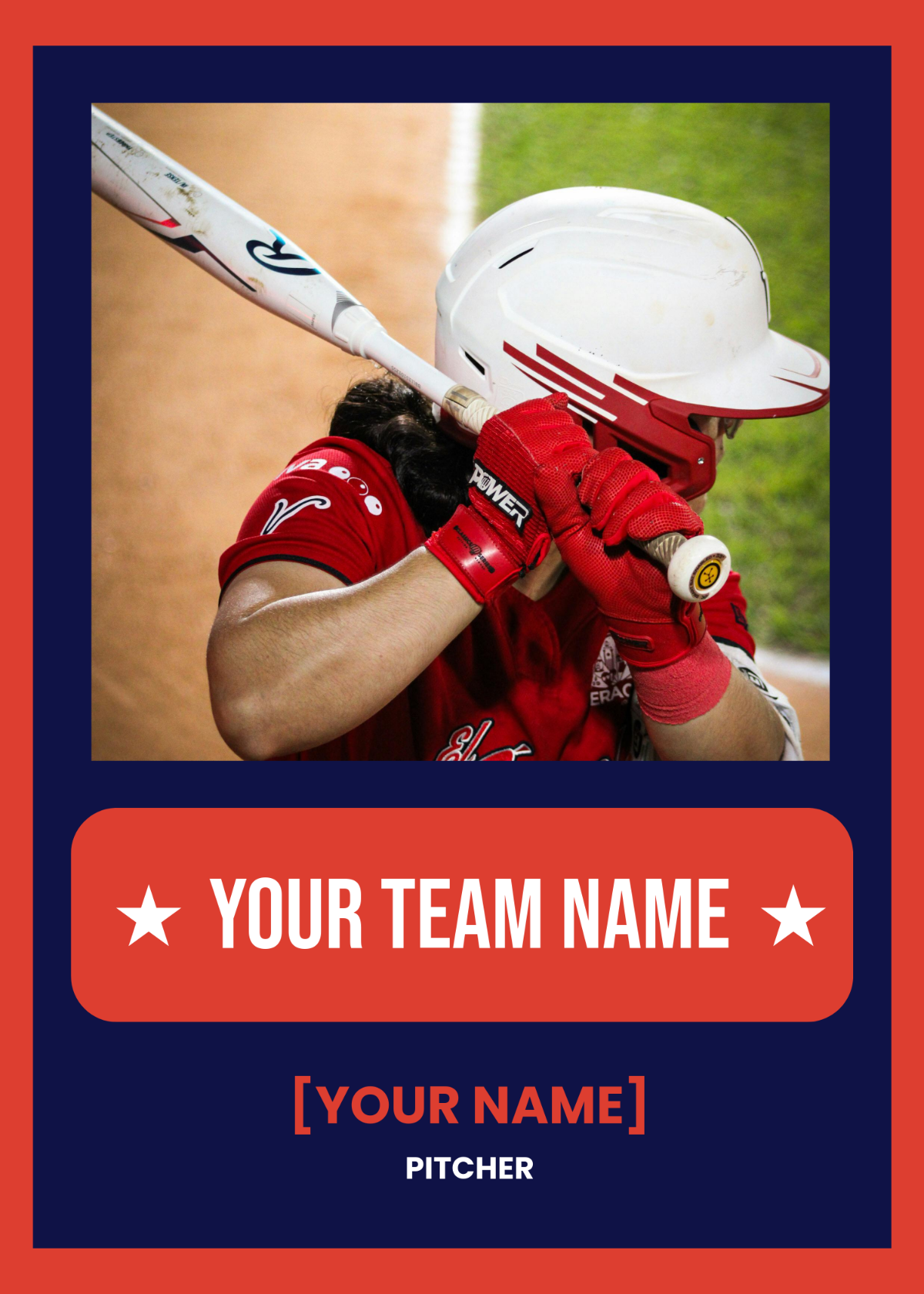 Free Softball Trading Card Template - Edit Online & Download | Template.net