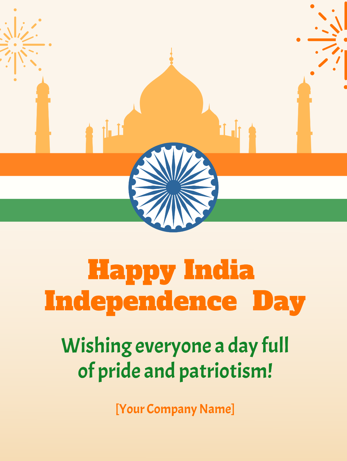 Happy India Independence Day Template - Edit Online & Download