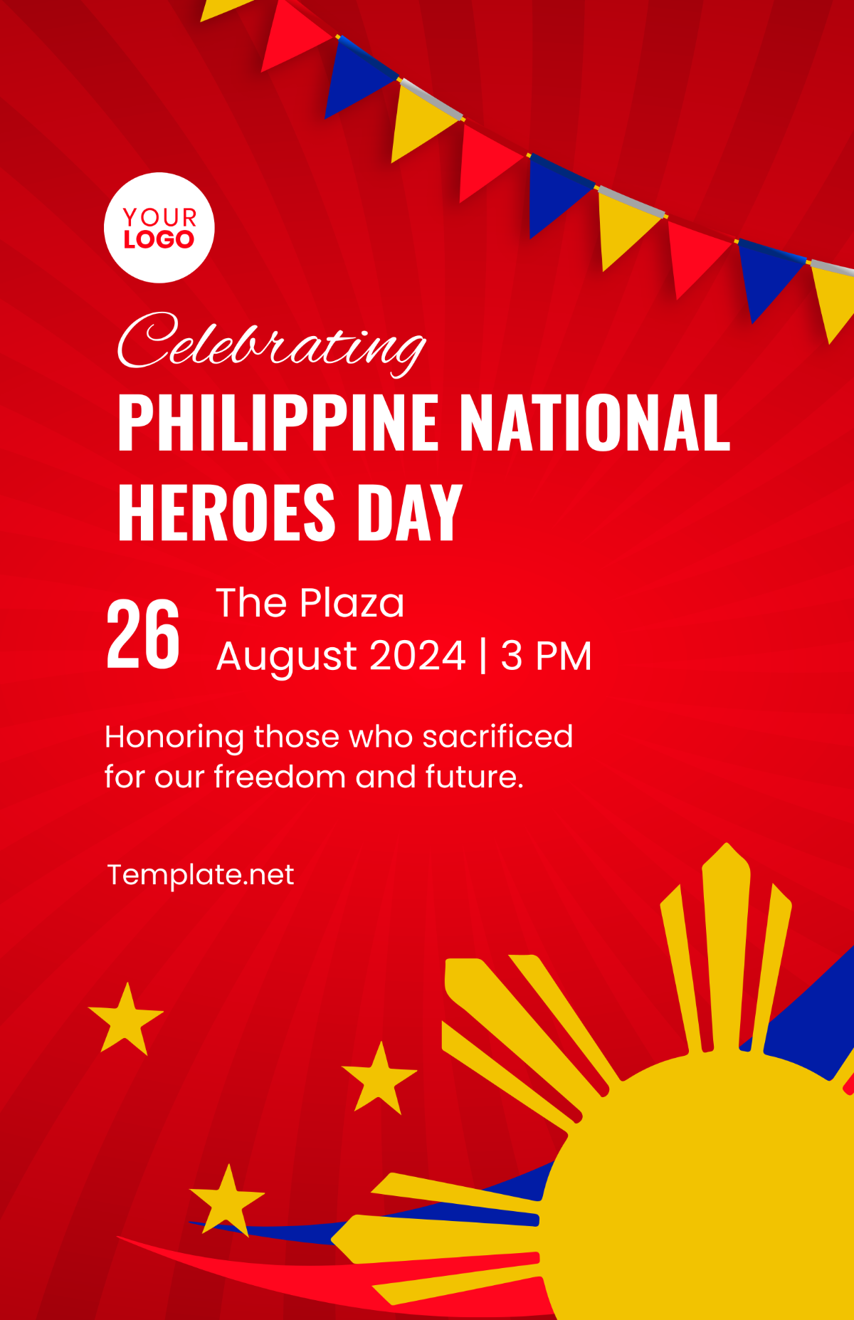 Free Philippine National Heroes Day Poster Template - Edit Online ...