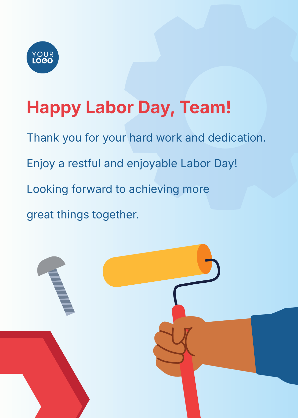 Labor Day Wishes to Colleagues Template - Edit Online & Download