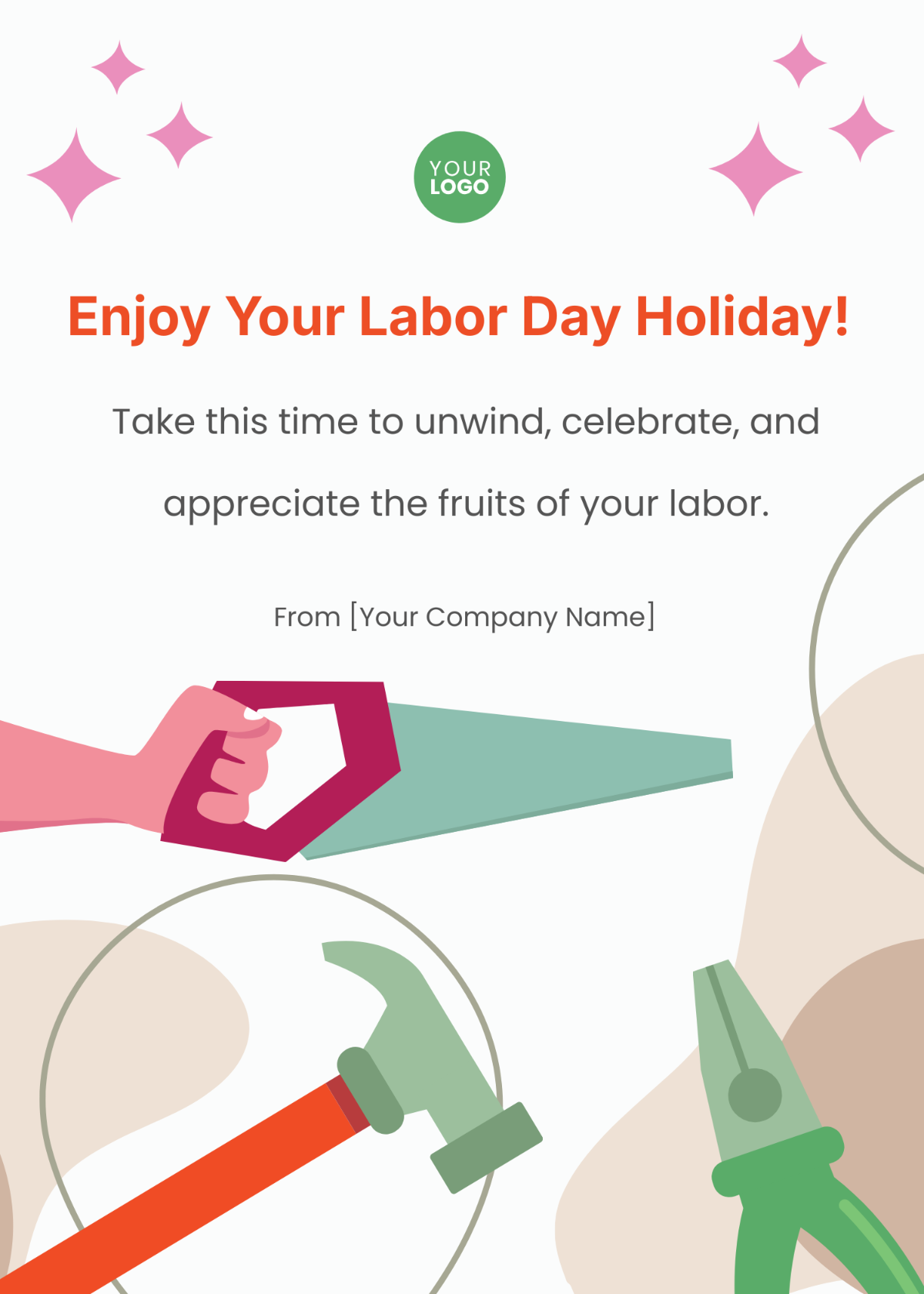 Labor Day Holiday Wishes Template - Edit Online & Download