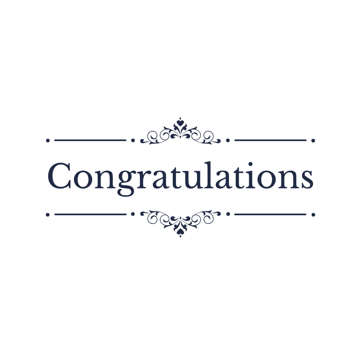 Elegant Congratulations Text - Edit-Online | Template.net