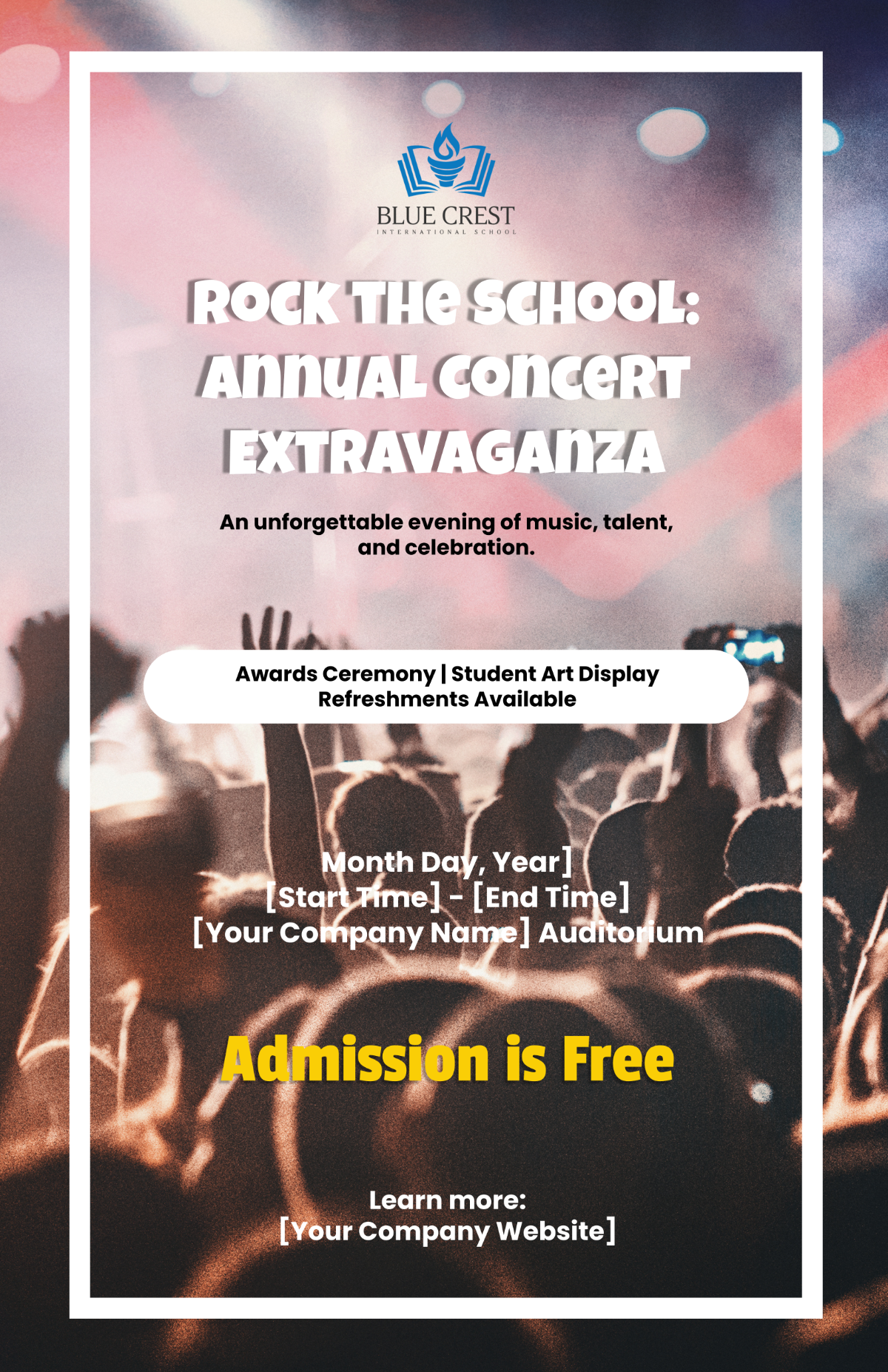 School Concert Poster Template - Edit Online & Download