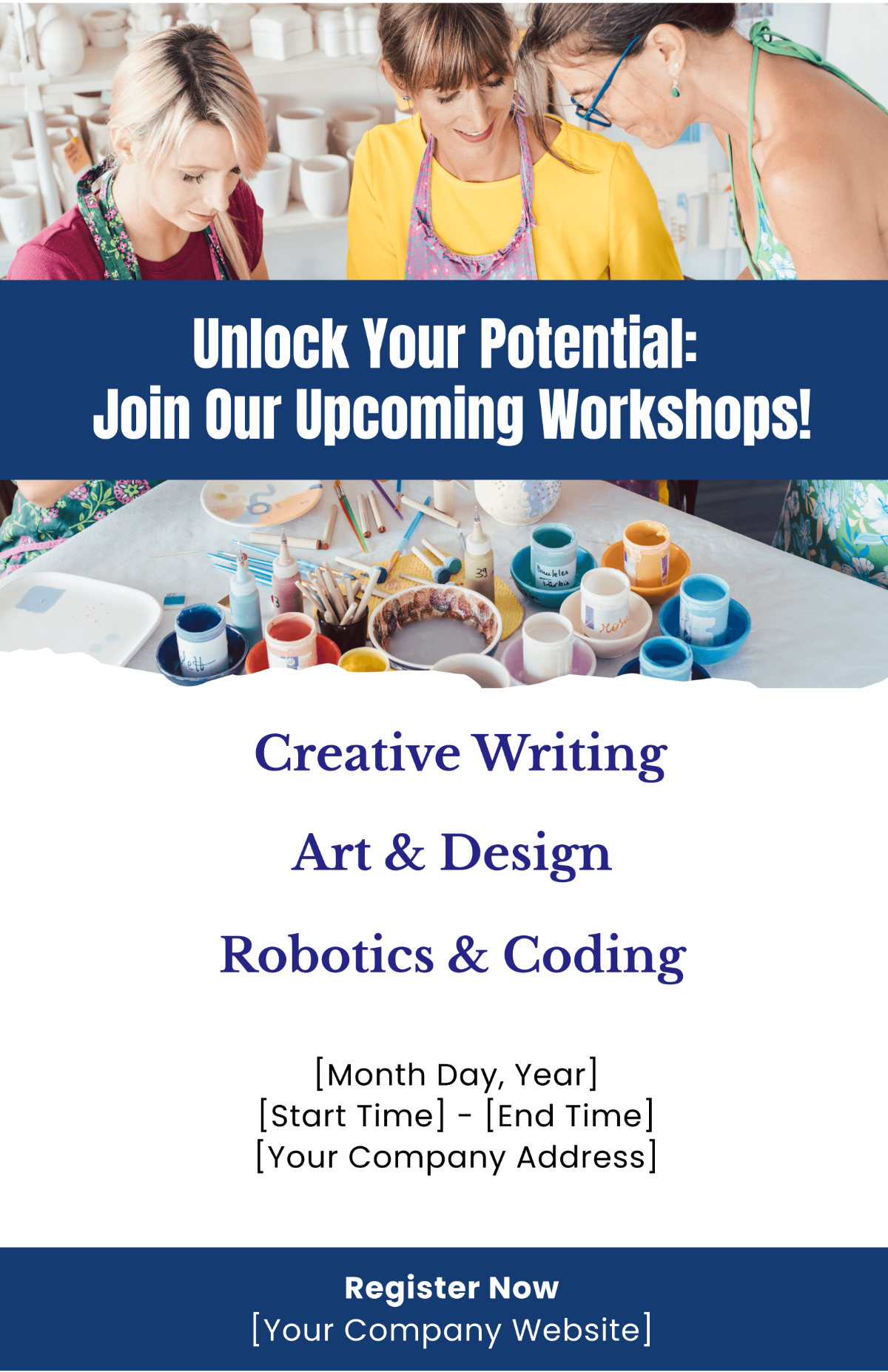 School Workshop Poster Template - Edit Online & Download