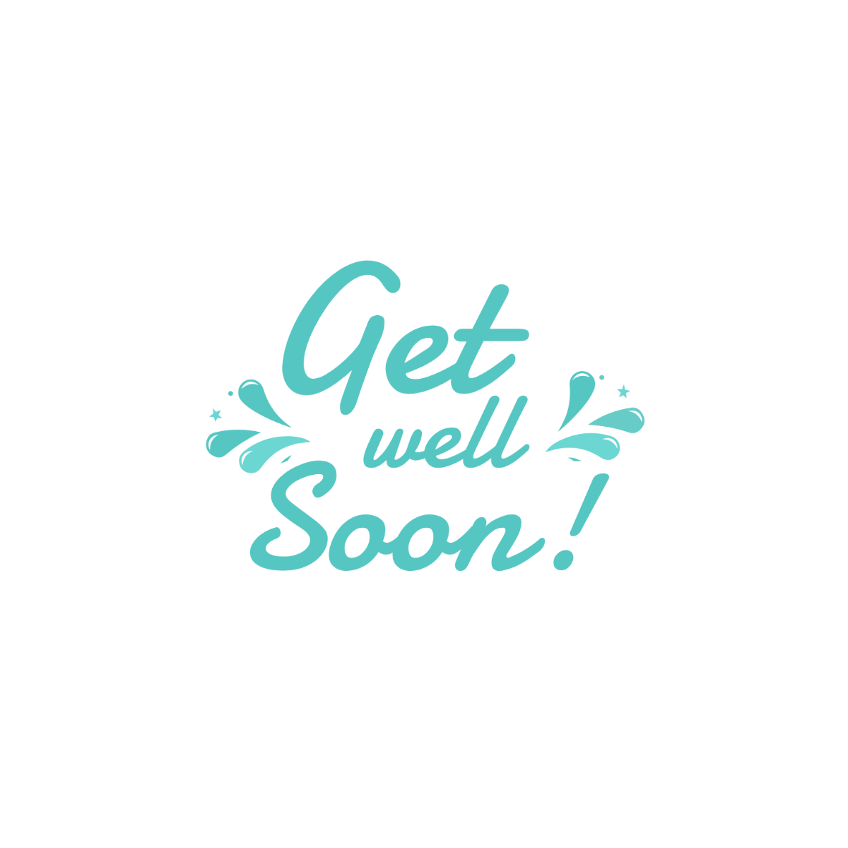 Modern Get Well Soon Text