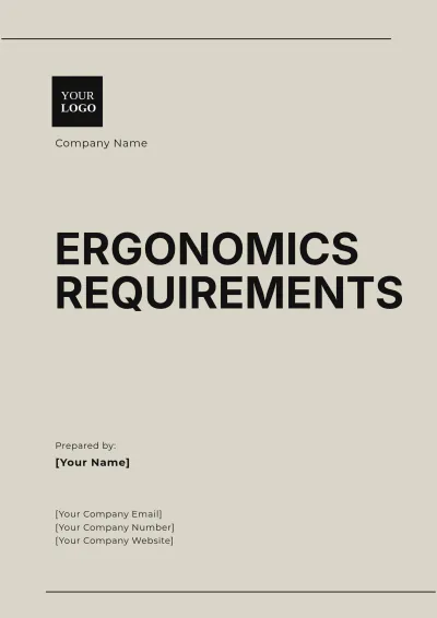 Free Ergonomics Requirements Template to Edit Online