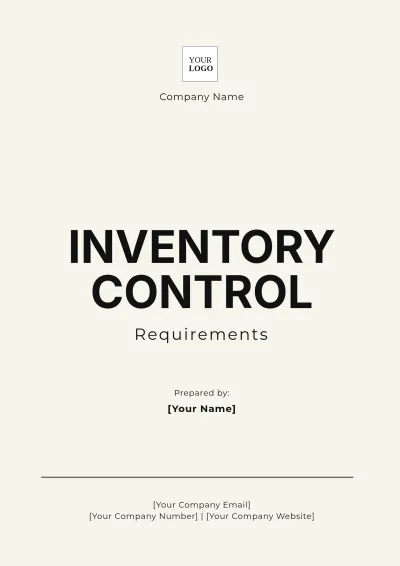 Free Inventory Control Requirements Template to Edit Online