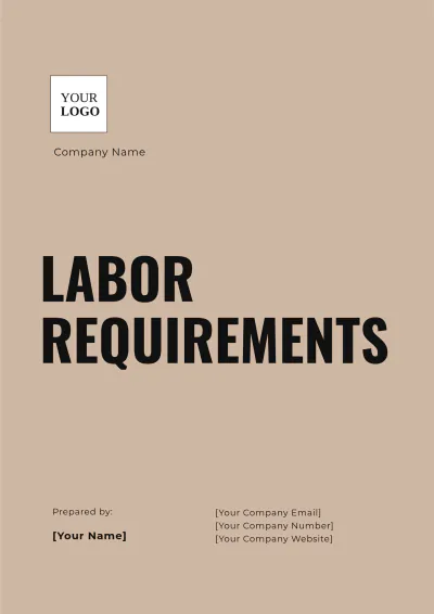 Free Labor Requirements Template to Edit Online