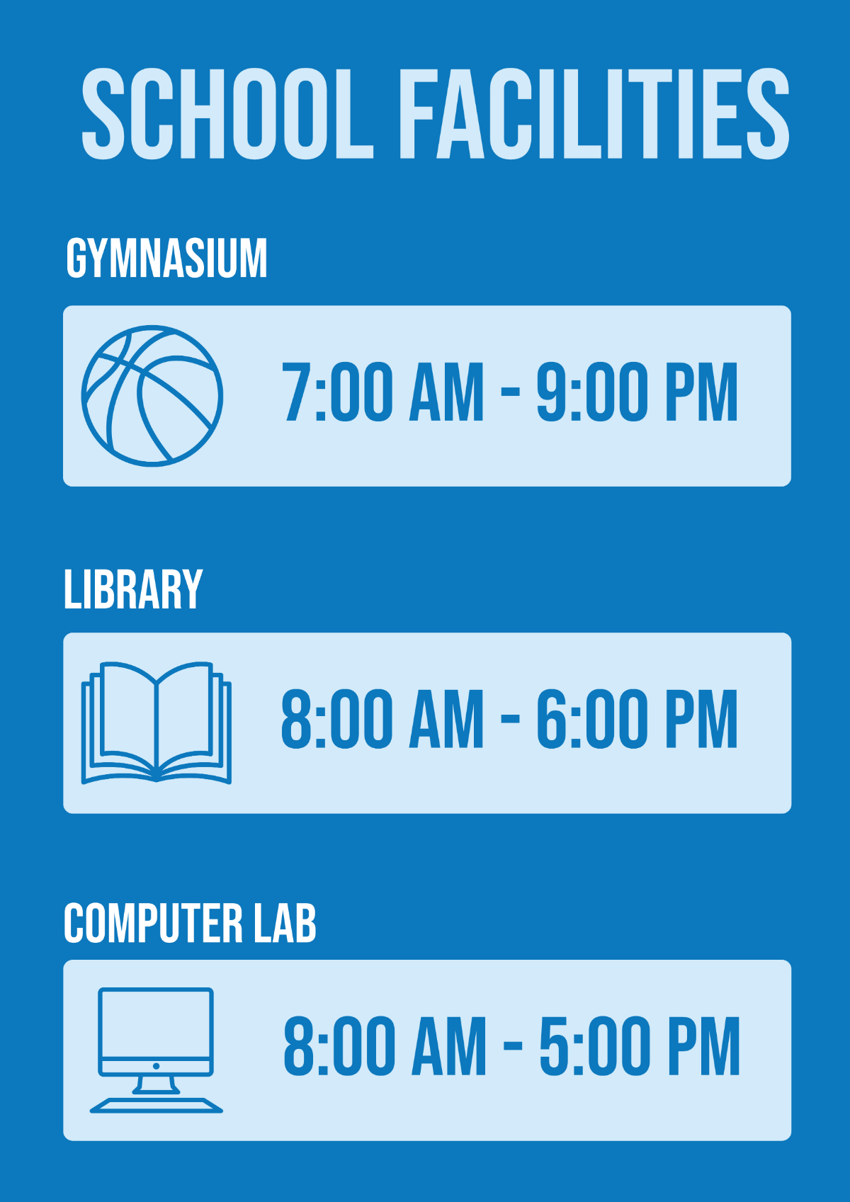 School Facilities Signage Template - Edit Online & Download