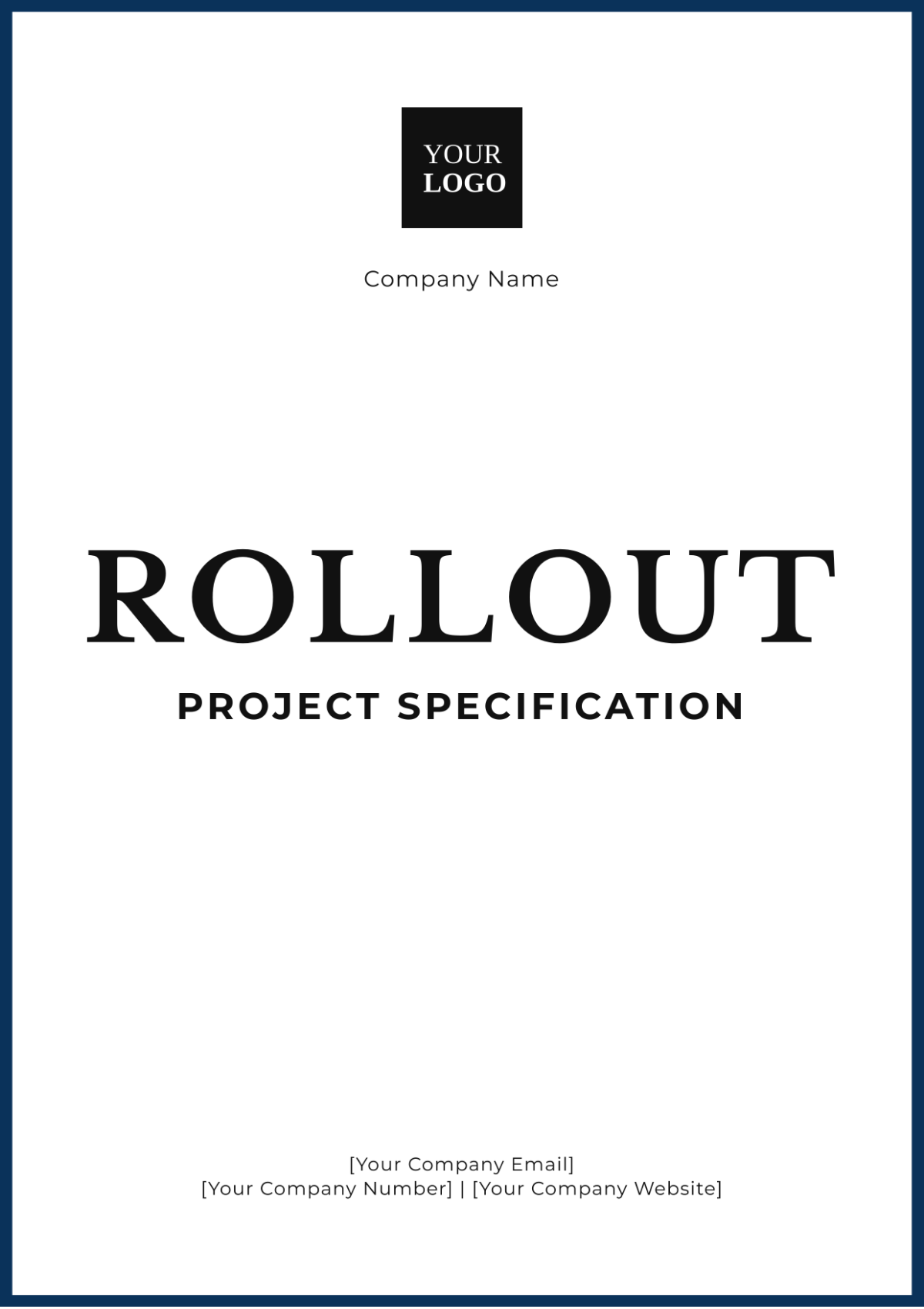 Rollout Project Specification Template - Edit Online & Download