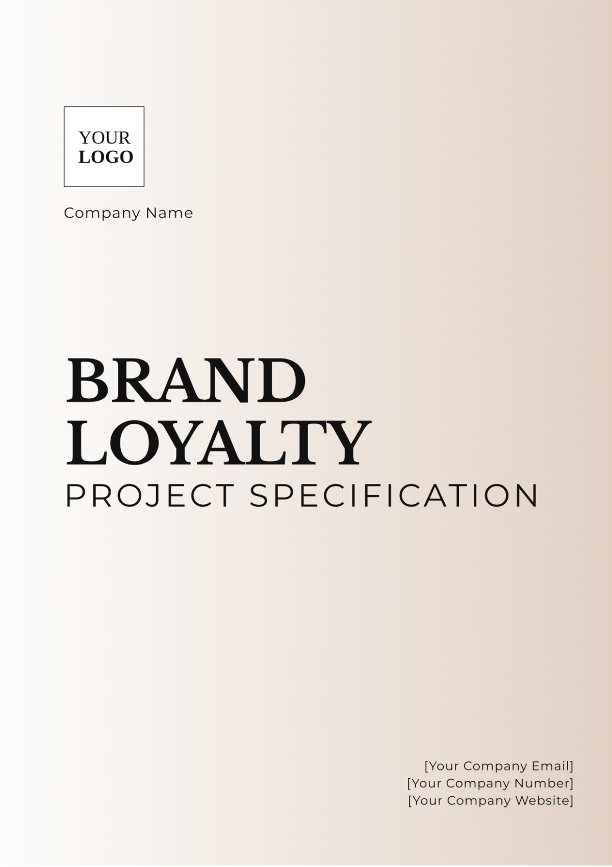 Brand Loyalty Project Specification Template - Edit Online & Download