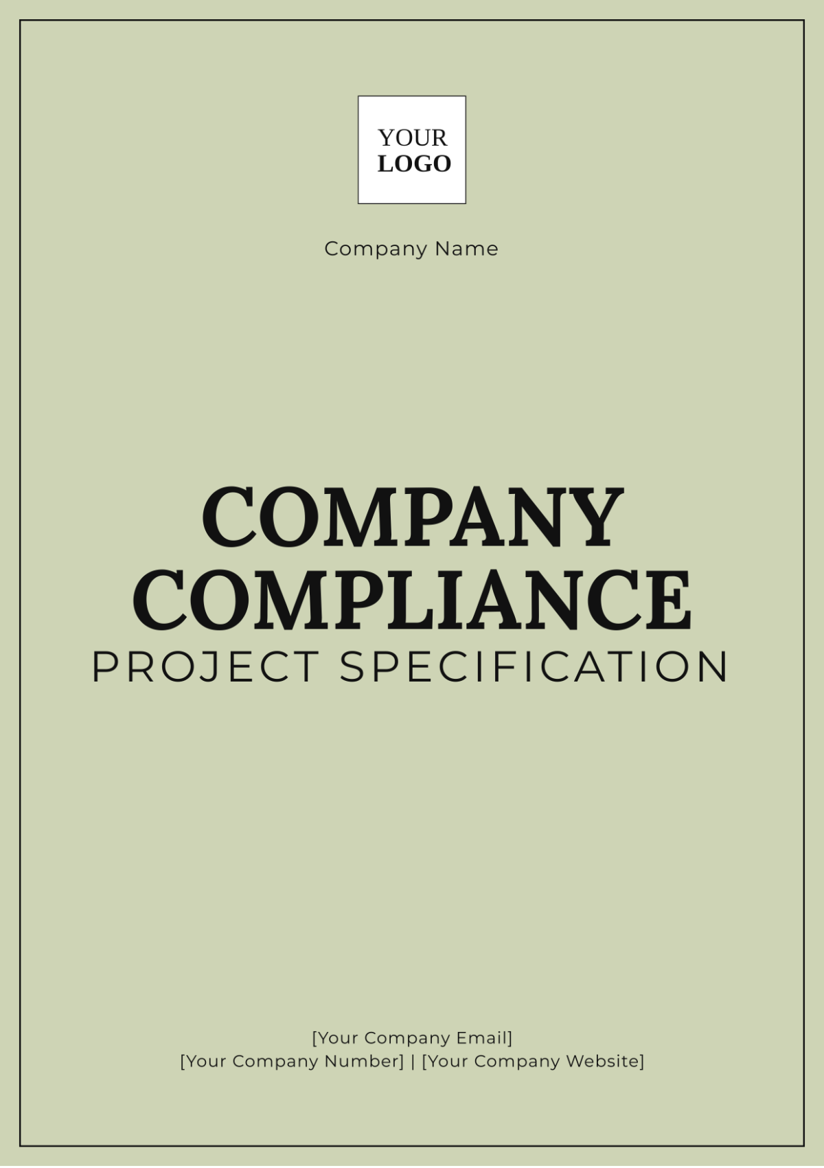 Free Company Compliance Project Specification Template to Edit Online