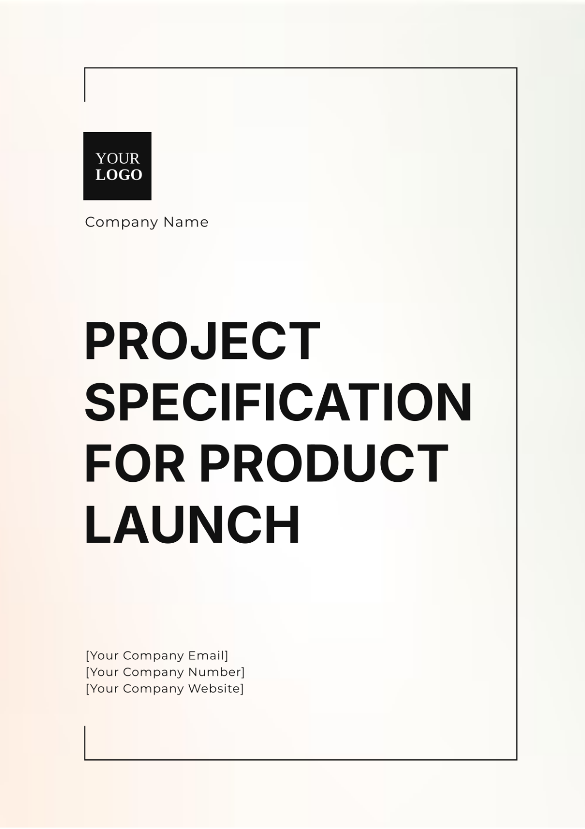 Project Specification for Product Launch Template - Edit Online & Download