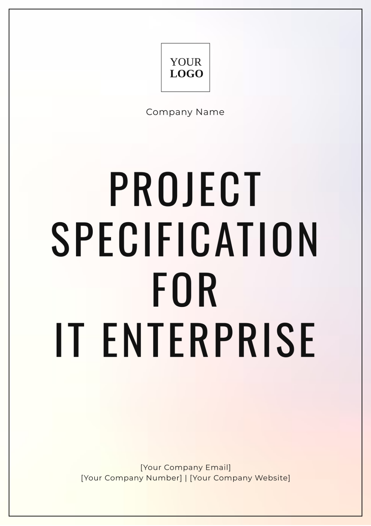 Project Specification for IT Enterprise Template - Edit Online & Download