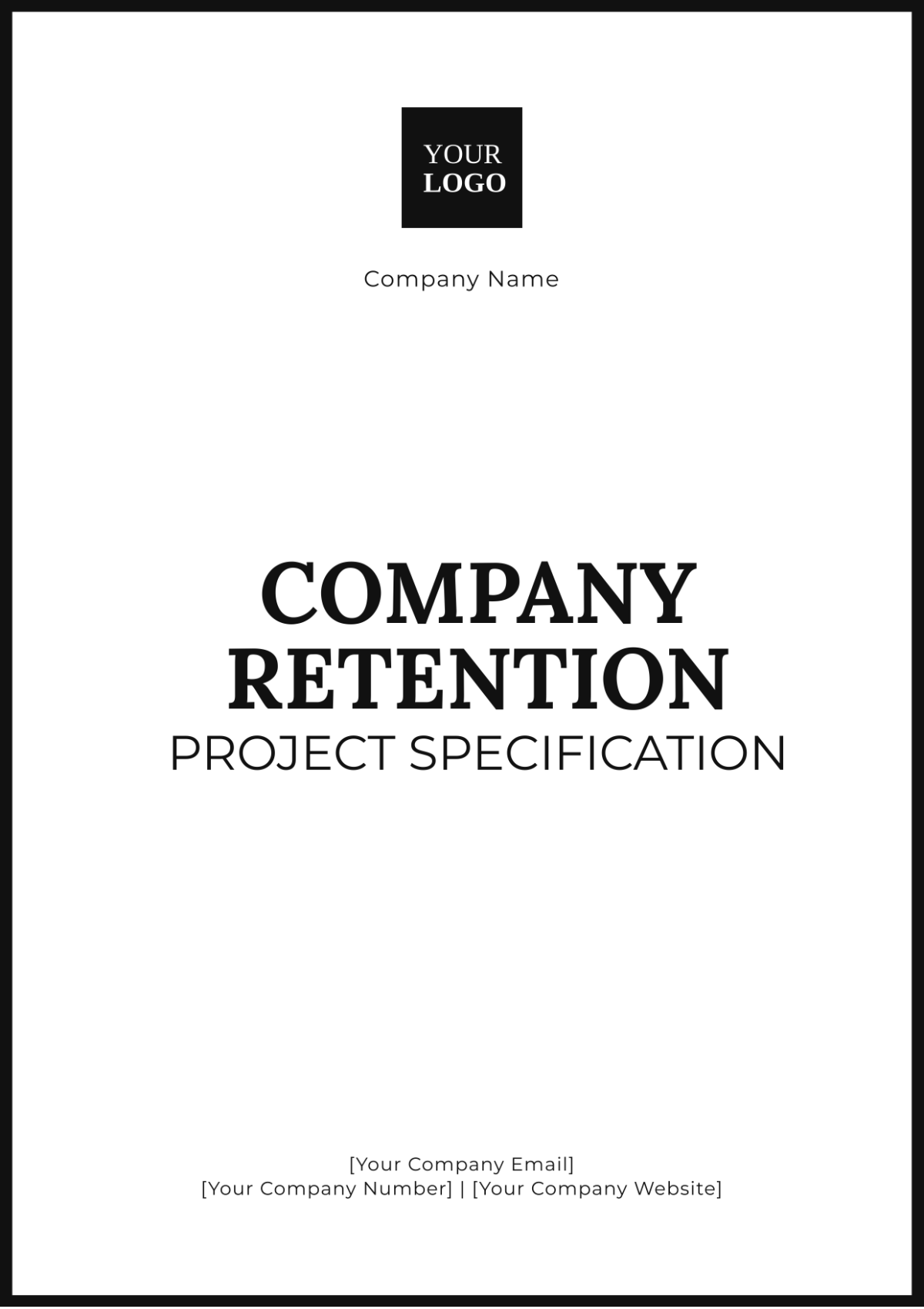 Company Retention Project Specification Template - Edit Online & Download