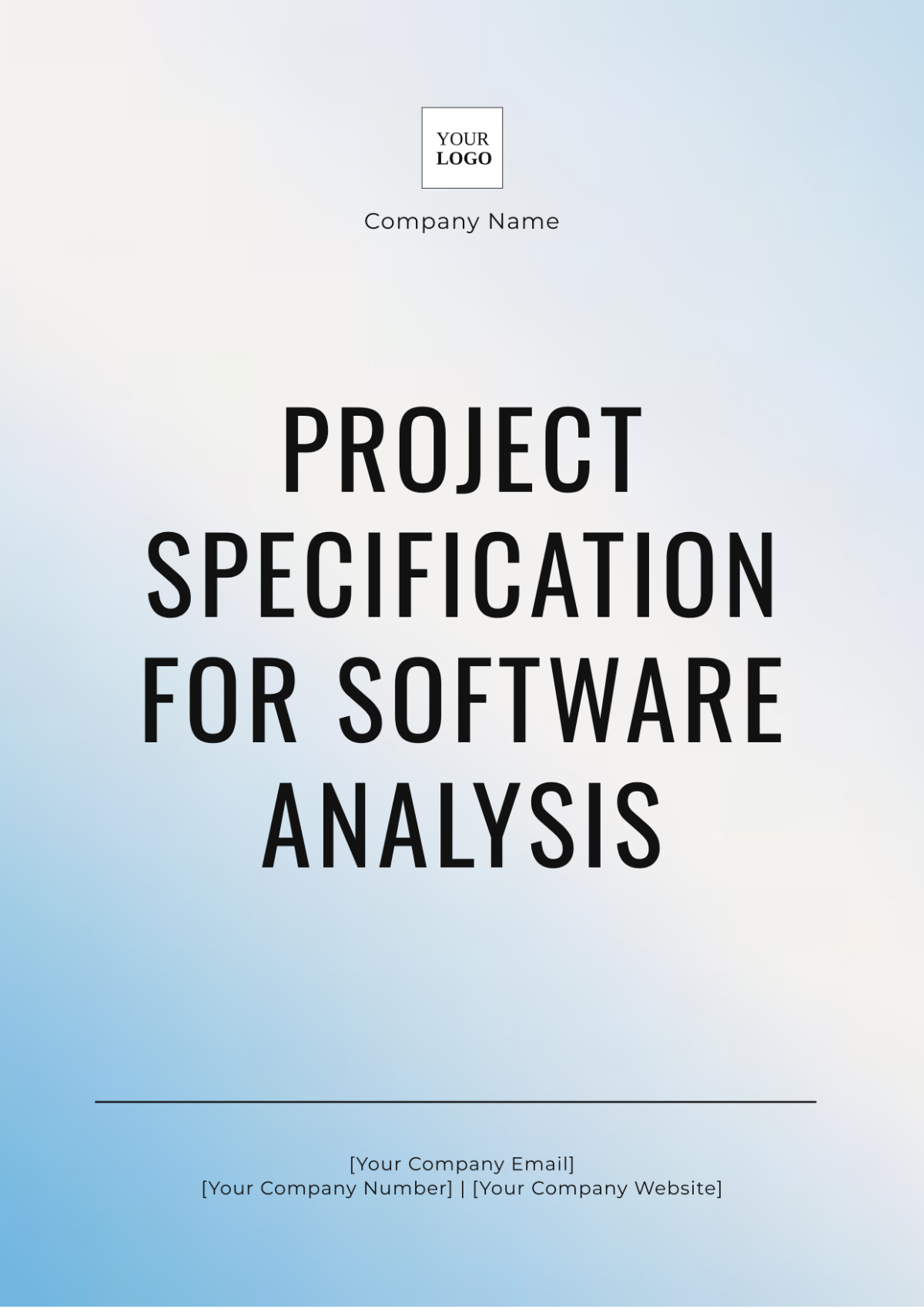 Project Specification for Software Analysis Template - Edit Online & Download