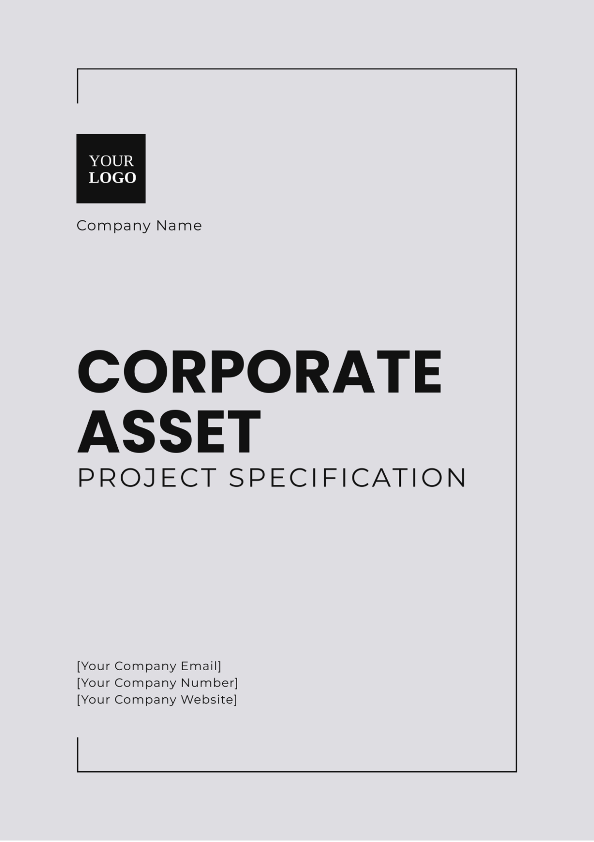 Corporate Asset Project Specification Template - Edit Online & Download