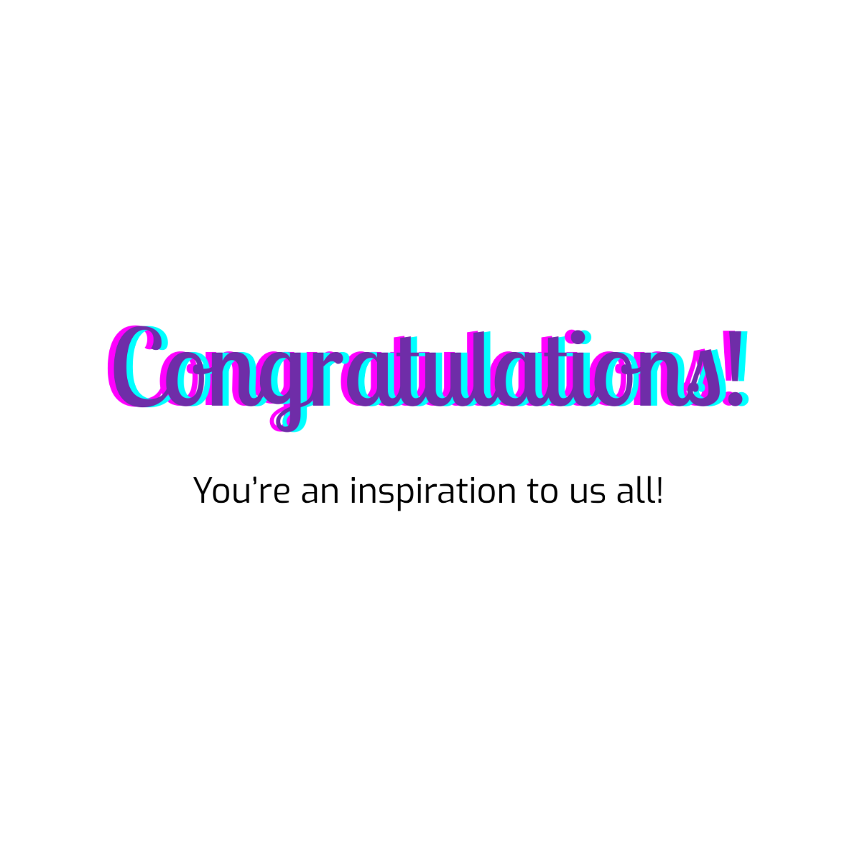 Whimsical Congratulations Text - Edit-Online | Template.net