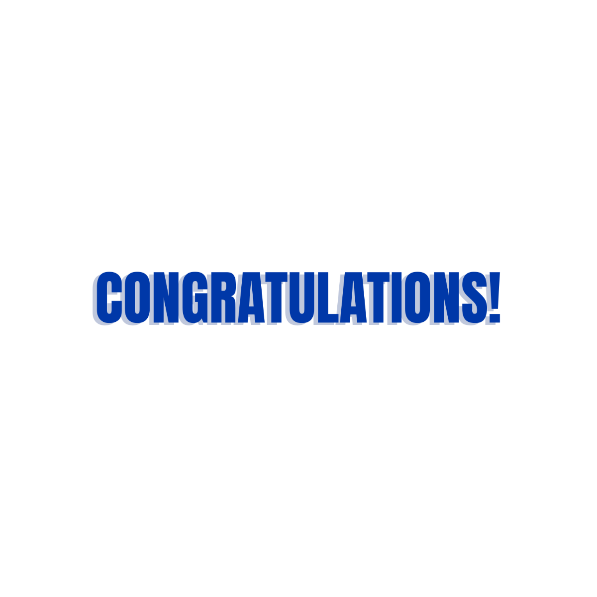 Bold Congratulations Text - Edit-Online | Template.net