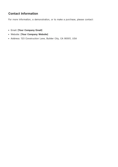 Free Concrete Mixer Product Description Template to Edit Online