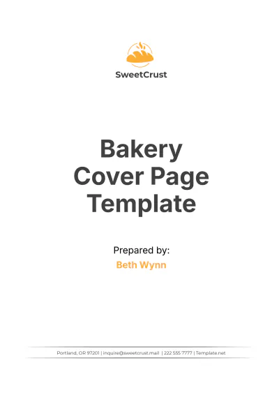 Free Printable Bakery Pricing Proposal Template to Edit Online