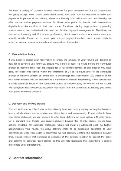 Free Printable Bakery Pricing Proposal Template to Edit Online