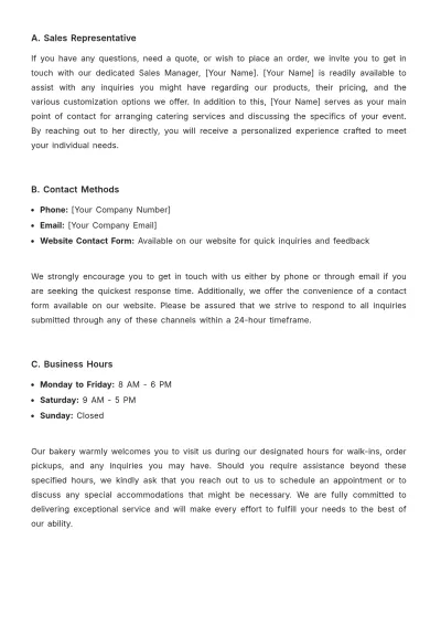 Free Printable Bakery Pricing Proposal Template to Edit Online