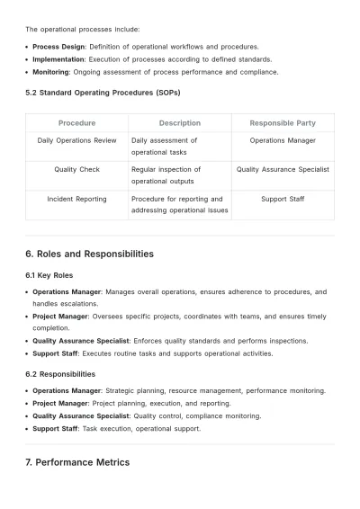 Free Operational Planning Requirements Template to Edit Online