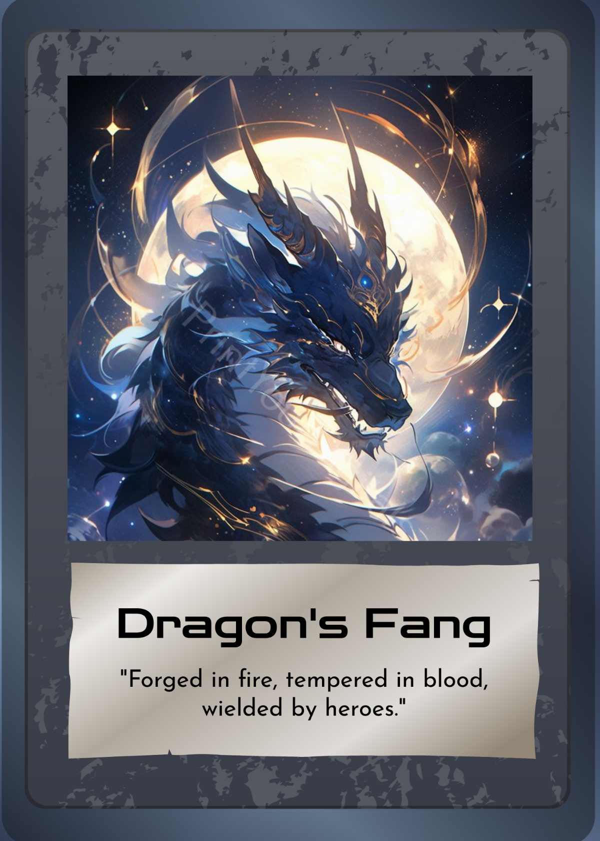 Free Fantasy Trading Card Template