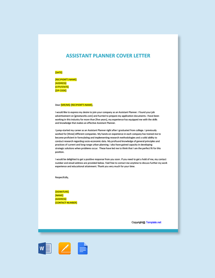 Brand Planner Cover Letter Template - Google Docs, Word | Template.net