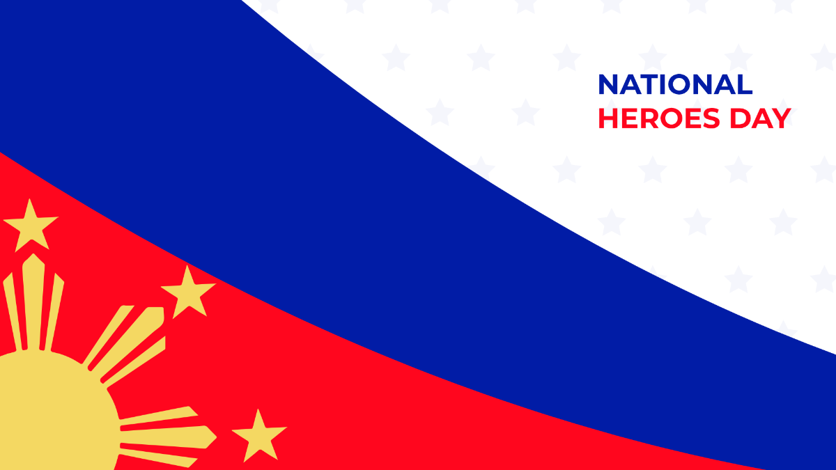 Red and Blue National Heroes Day Background