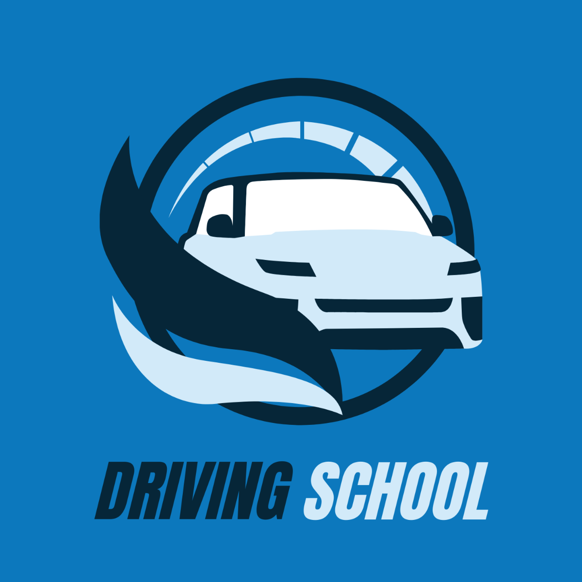 Car Driving School Logo Car Driving School Logo