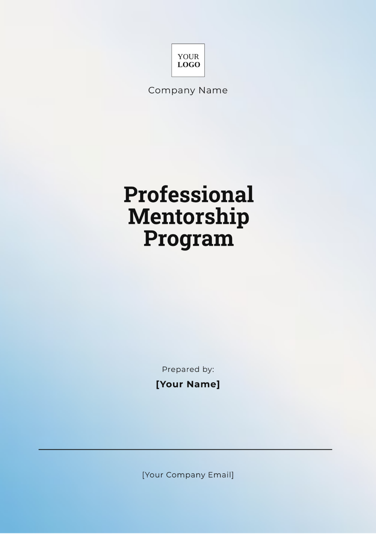 Free Professional Mentorship Program Template To Edit Online