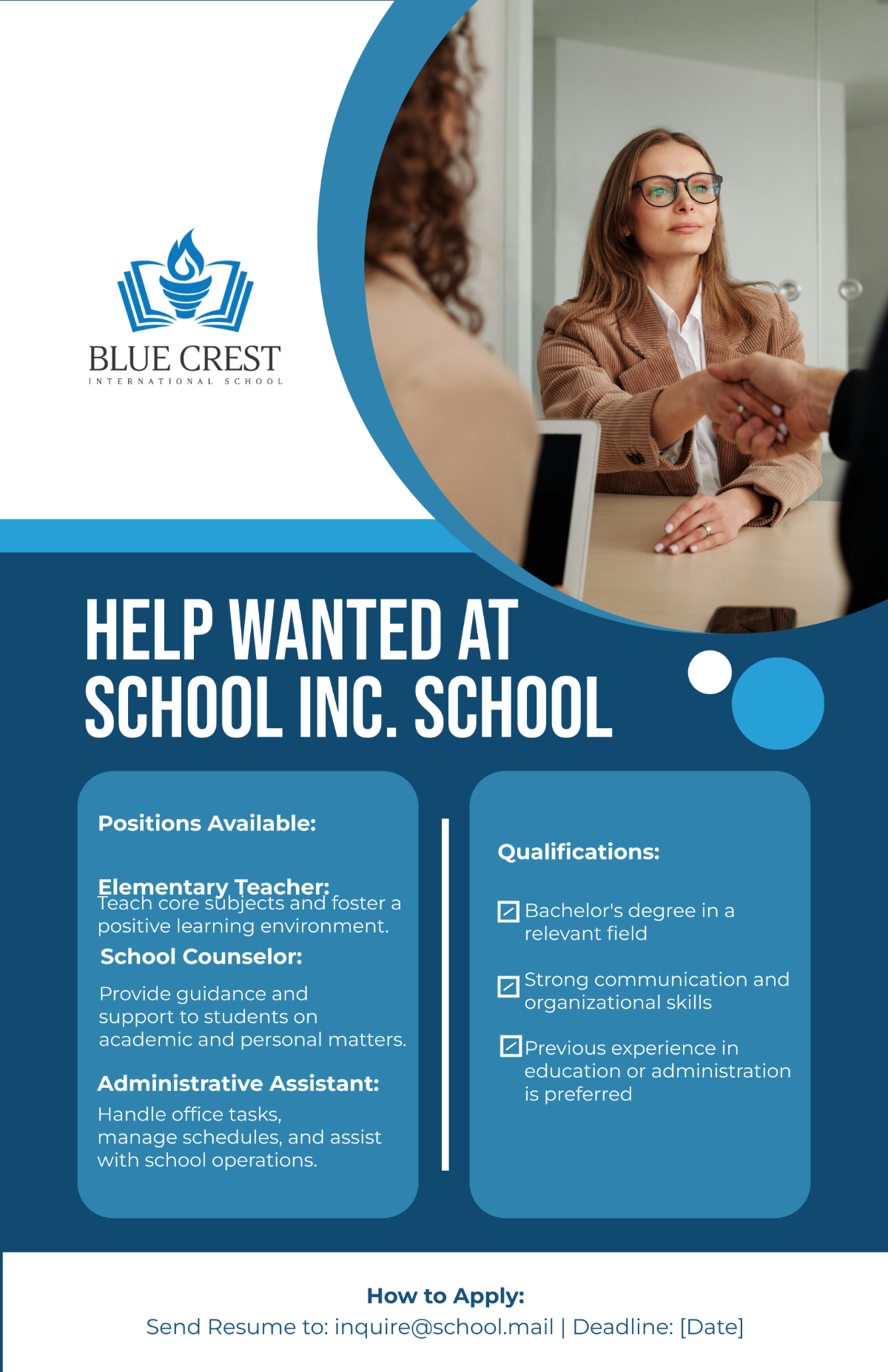 School Jobs Help Wanted Poster