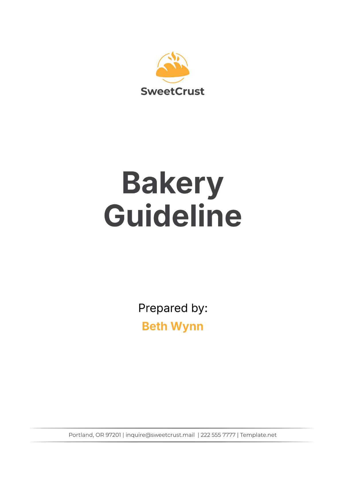 Bakery Guideline Template - Edit Online & Download