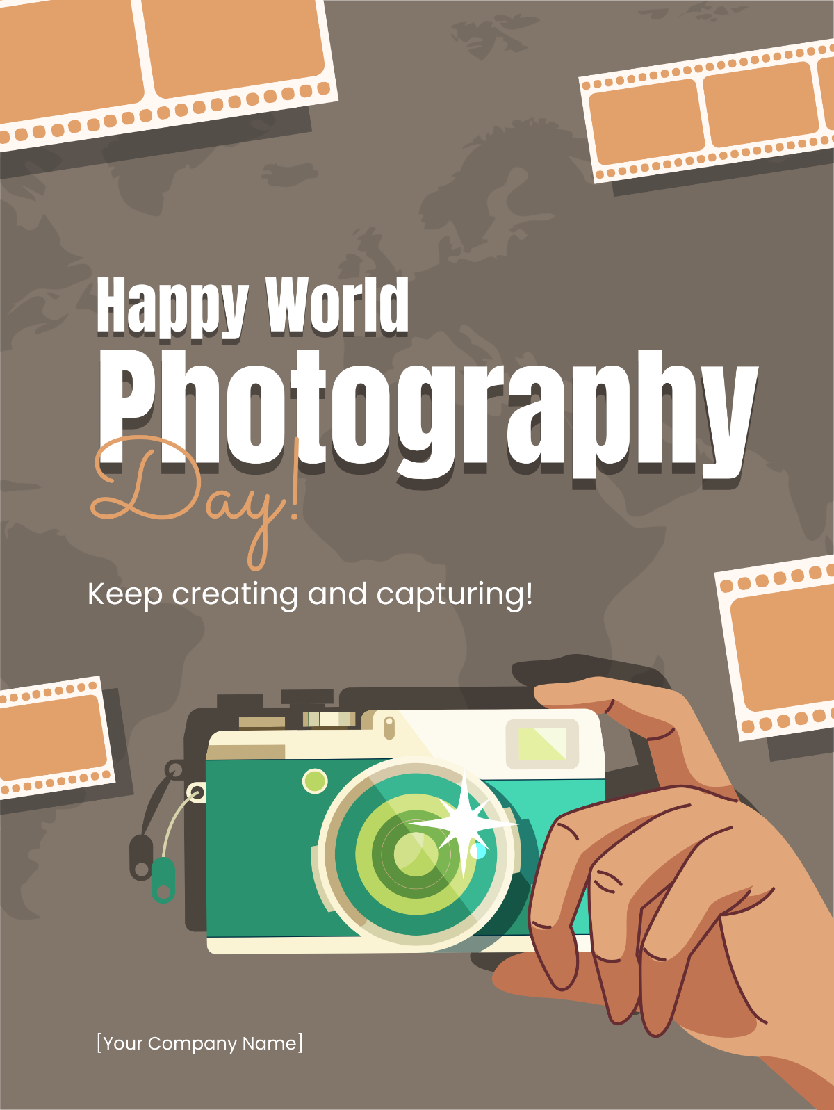 Happy World Photography Day Template - Edit Online & Download