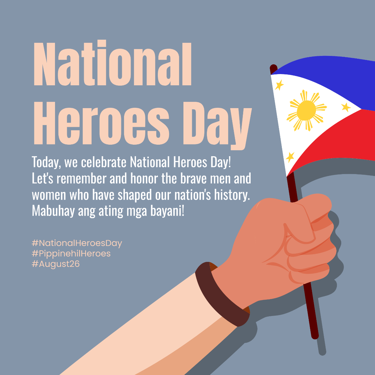 Simple National Heroes Day Instagram Post