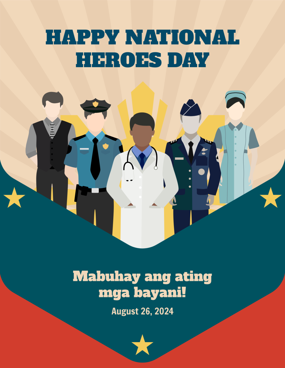 Vintage National Heroes Day Flyer Template - Edit Online & Download