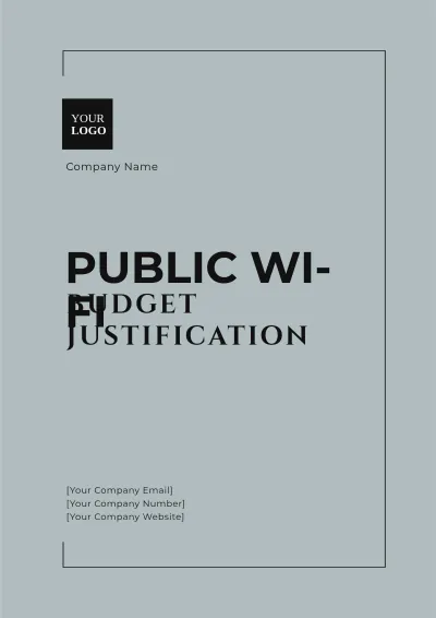 Free Public Wi-Fi Budget Justification Template to Edit Online