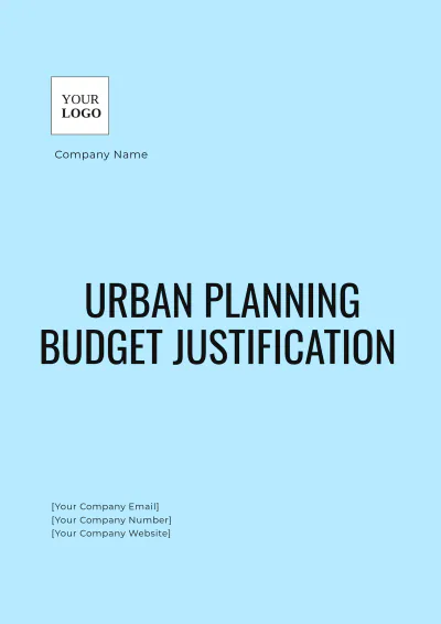 Free Urban Planning Budget Justification Template to Edit Online