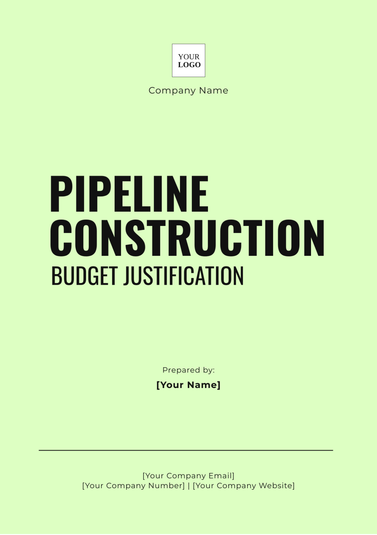 Pipeline Construction Budget Justification Template - Edit Online & Download