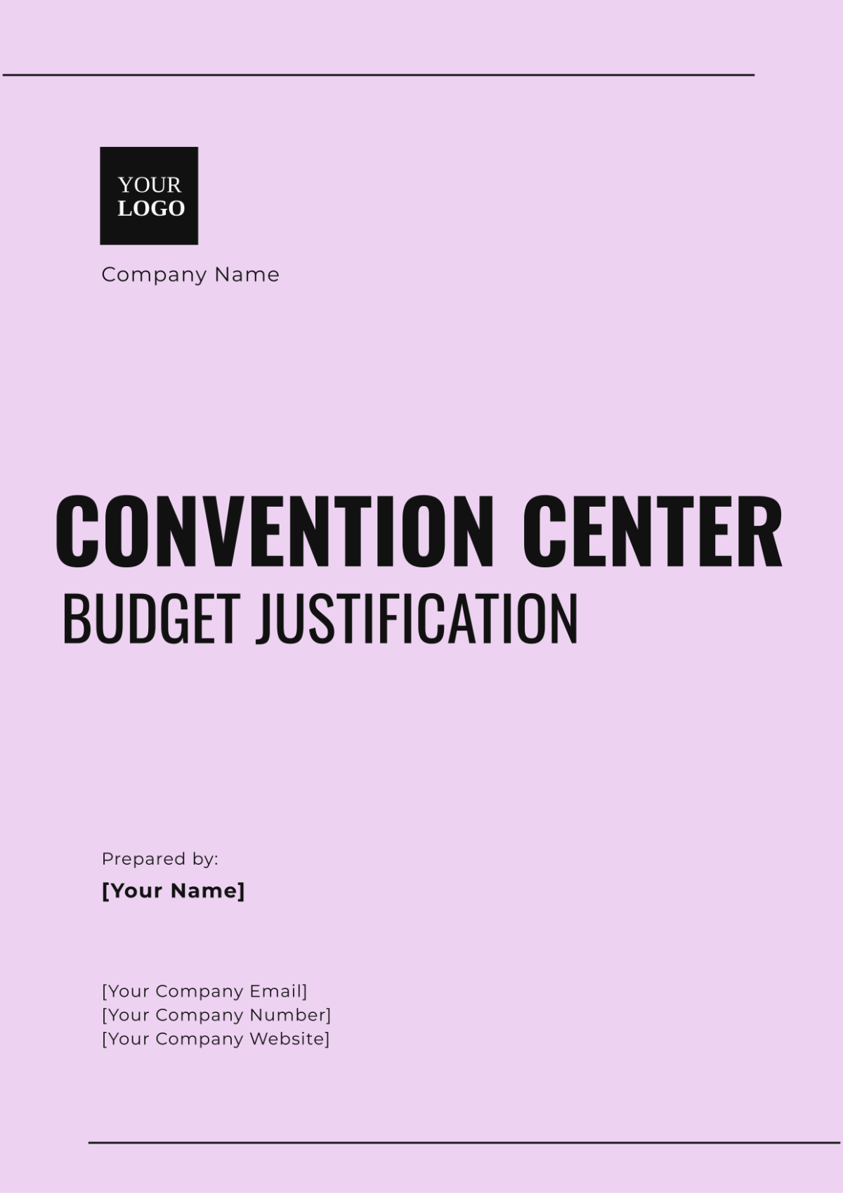 Convention Center Budget Justification Template - Edit Online & Download