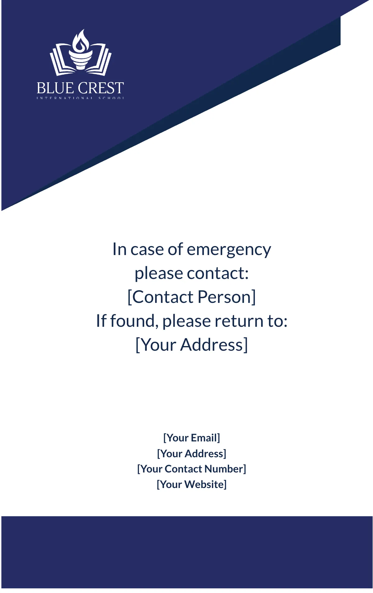 Free School Employee ID Card Template to Edit Online