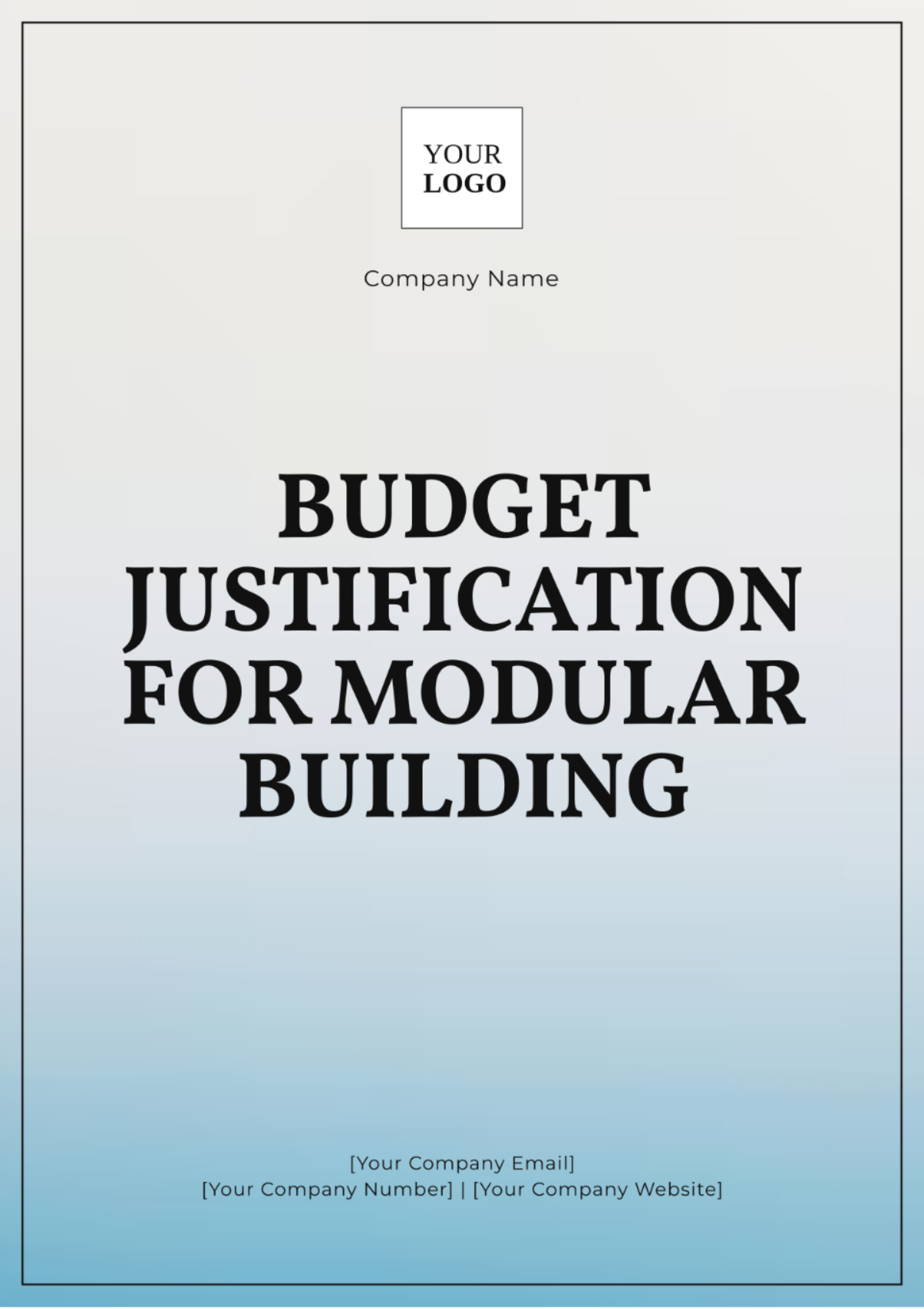 Budget Justification for Modular Building Template - Edit Online & Download