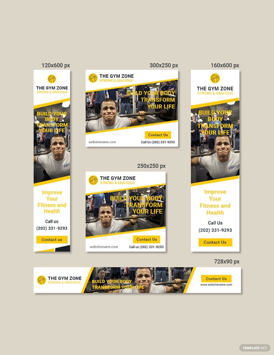 Gym Ad Banner Template