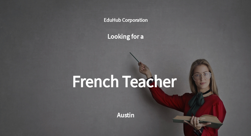 Job announcements for french teachers