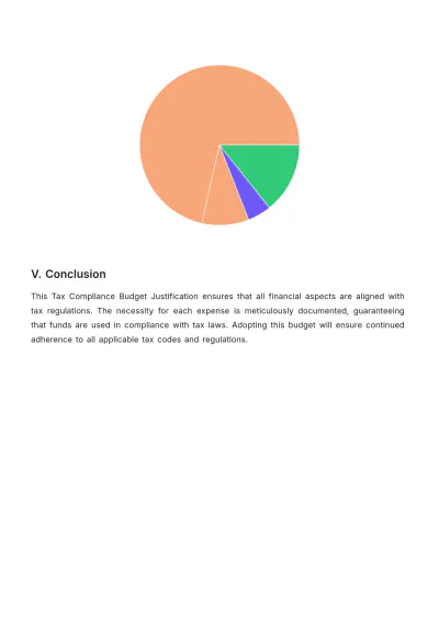 Free Tax Compliance Budget Justification Template to Edit Online